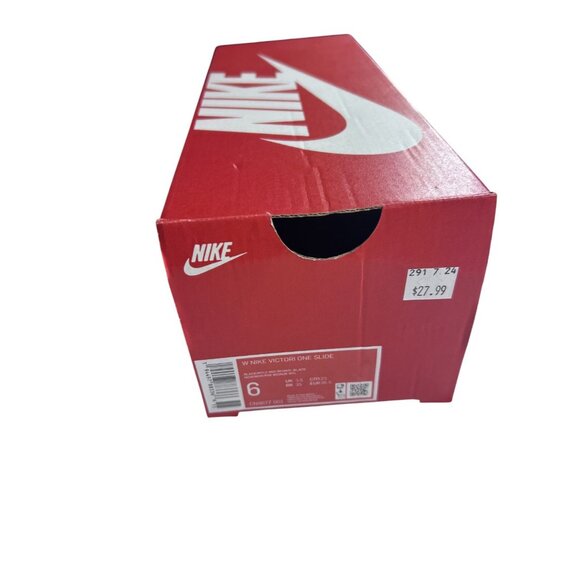 Nike Women's Victori One Slide Sandals Size 6 Black & Gold Enhanced Comfort New - Picture 7 of 7